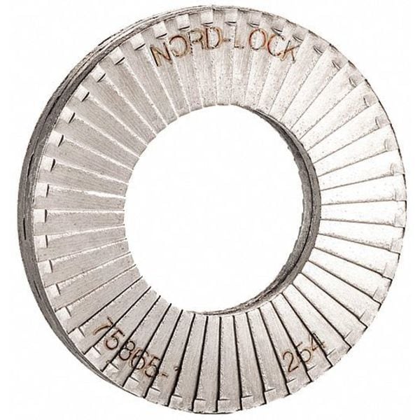 Wedge Lock Washer, Fits Bolt Size 3/4 in Steel, Plain Finish, 2 PK