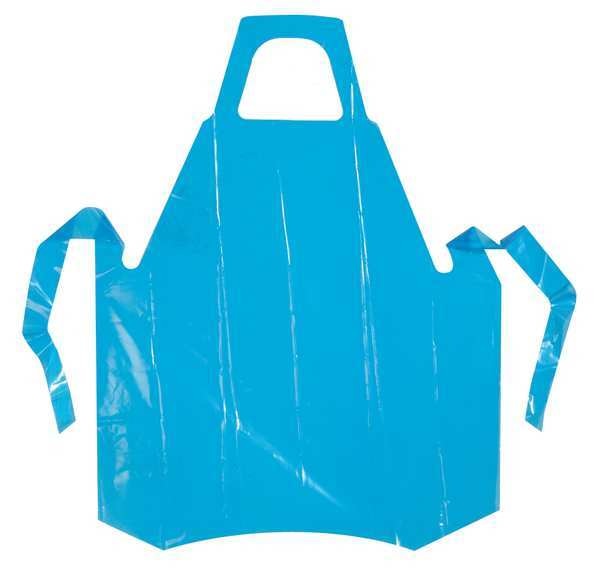 Die Cut Apron, Blue, 55 In. L, PK100