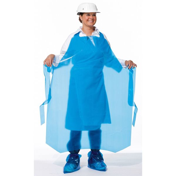 Die Cut Apron, Blue, 55 In. L, PK100