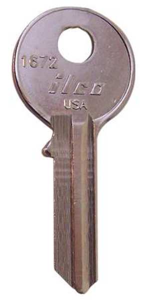 Key Blank, Brass, 1672, PK10