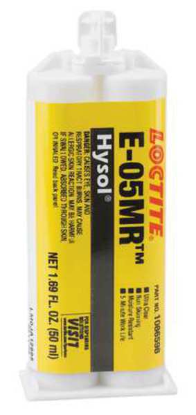 Epoxy Adhesive, E-05MR Series, Clear, 1:01 Mix Ratio, 15 min Functional Cure, Dual-Cartridge
