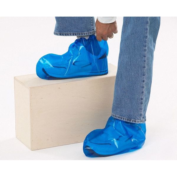 Shoe Covers, L, Blue, PK200