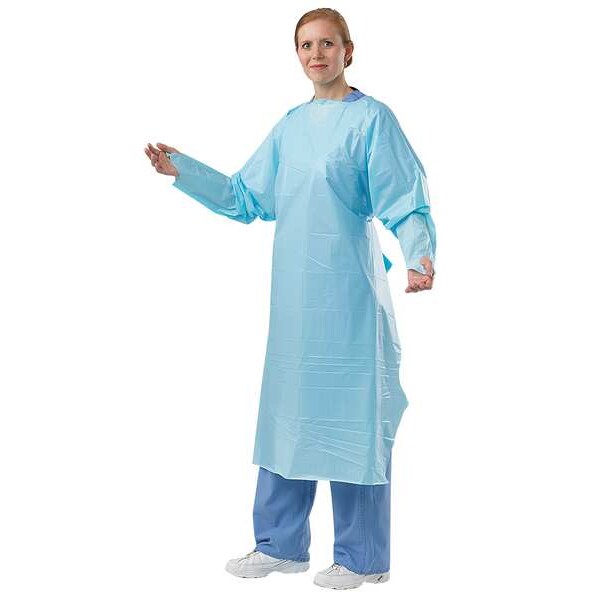 Embossed PolyWear Gown, L, 48 In. L, PK100