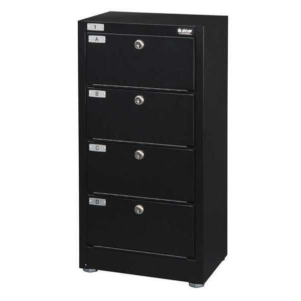 Pistol Safe, Keyed Lock, 27 lbs, Up to 8 Pistols