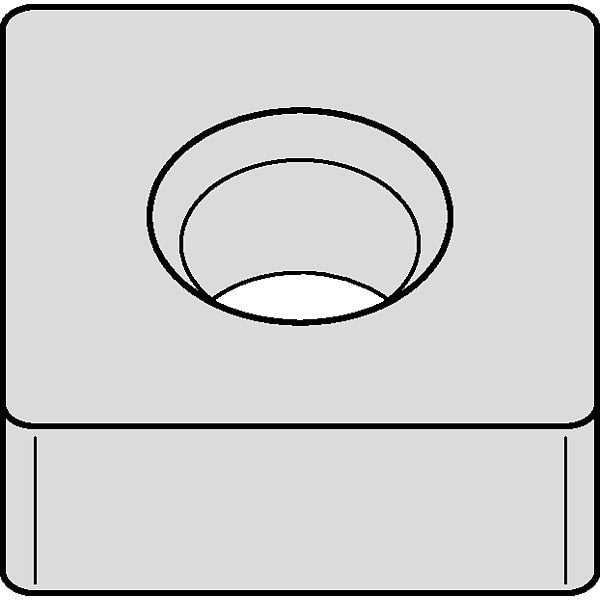 Square Turning Insert, Square, 1/2 in, SNMA, 3/64 in, Carbide