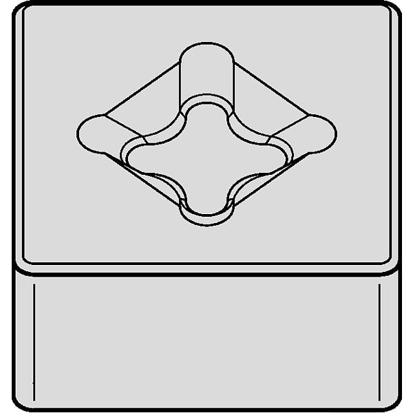 Square Turning Insert, Square, 1/2 in, SNMX, 3/64 in, Ceramic-Si