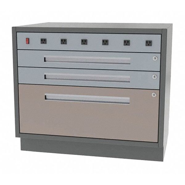 Cabinet, 3 Drawer, 42