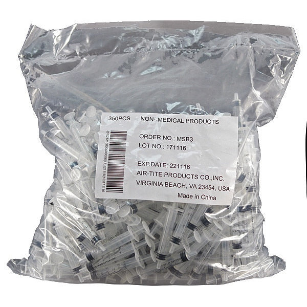Syringe, Bulk, 3mL Luer Slip, PK350