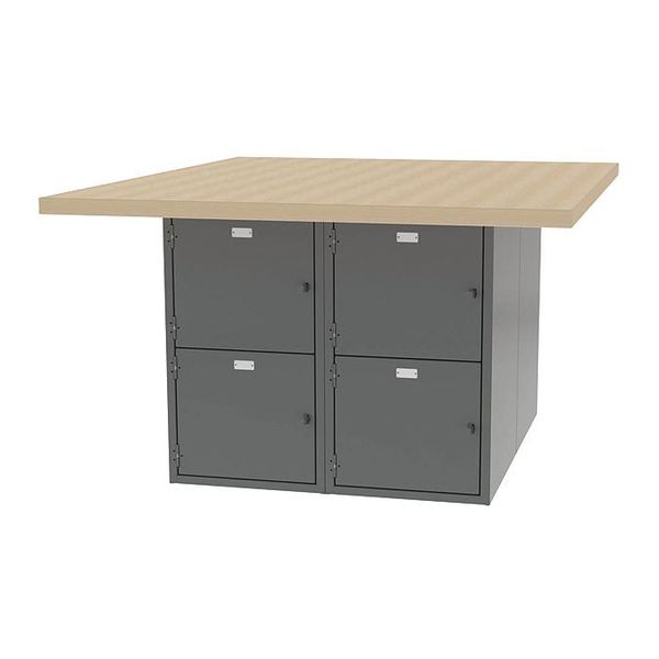 Student Bench, 8 Lockers, 2-1/4