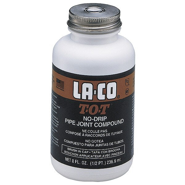 Pipe Thread Sealant, 8 oz., Bottle, Gray