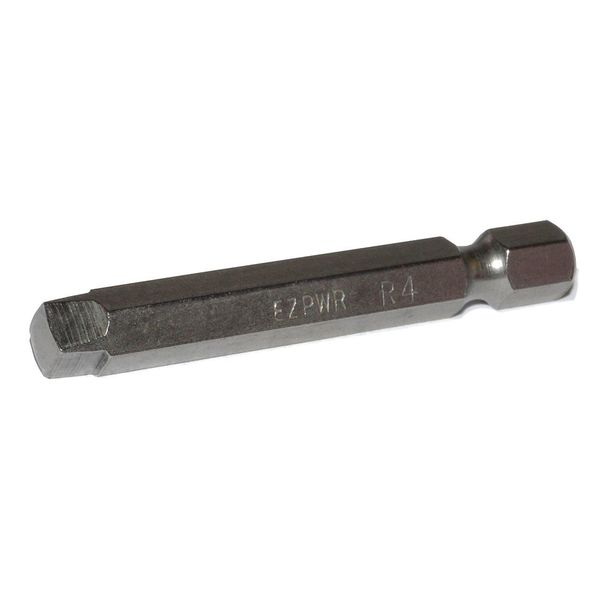 Sqaure Recess Power Bit, Size R4, 2