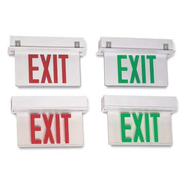 Exit Sign, Recessed Edgelit, ERXL2WRMBCR