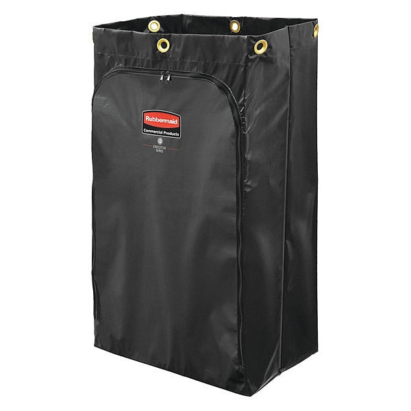 Janitorial Cart Vinyl Bag, 24 gal., Blk