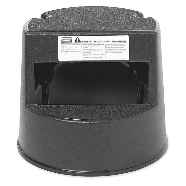 Step Stool, 350 lb. Capacity, Plastic, Black