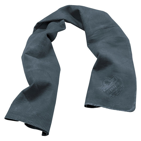 Evaporative Cooling Towel, PVA, Long Lasting Cooling Relief, 29.5 in L x 13 in W, Gray