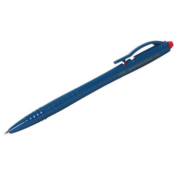 Economy Retractable Pen, Red Ink, W/Clip, PK50
