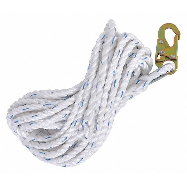 Vertical Lifeline, 50 ft., White