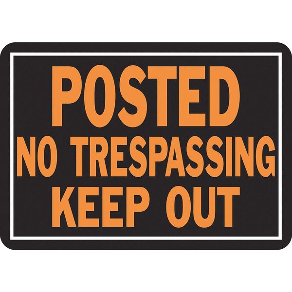 No Trespass Sign, Metal, 10