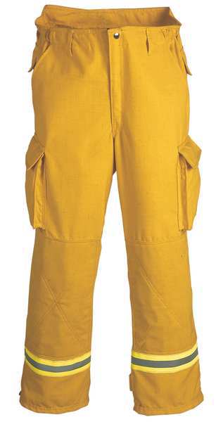 Turnout Pants, Yellow, 2XL, Inseam 31 In.