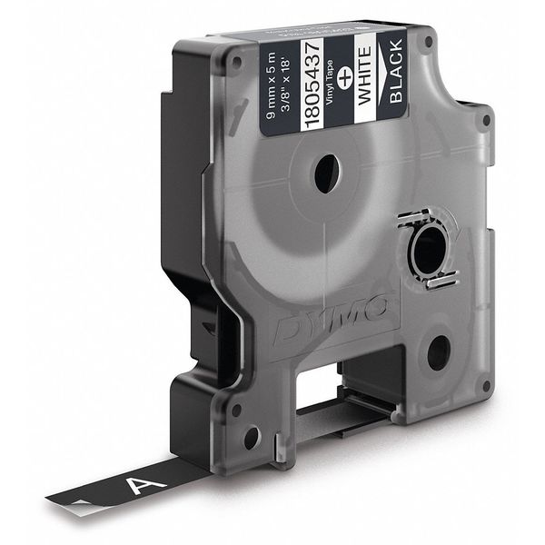 Rhinoâ¢ Label Cartridge, White/Black, 18 ft. L