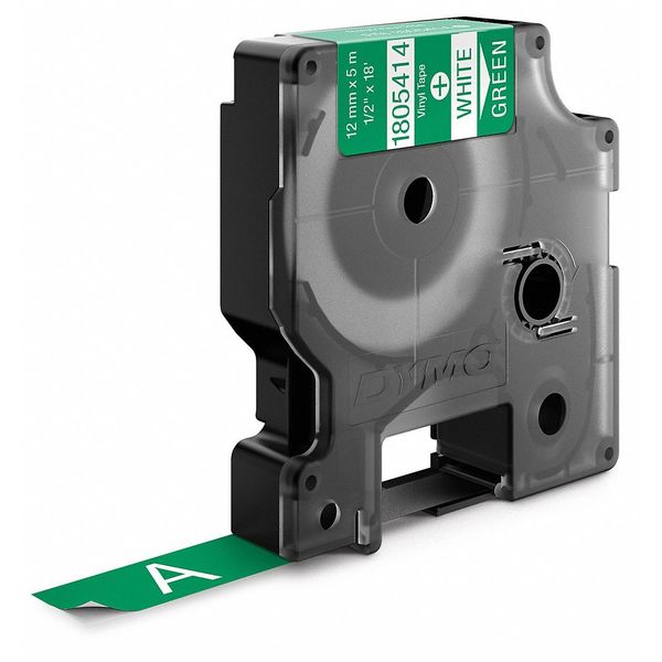 Rhinoâ¢ Label Cartridge, White/Green, 18 ft. L
