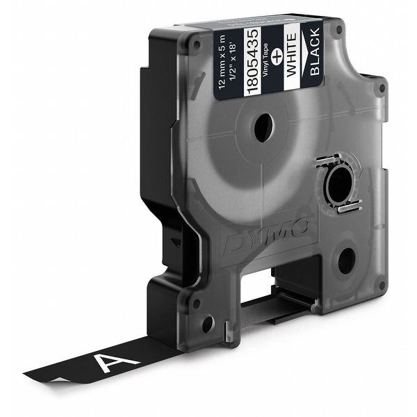 Rhinoâ¢ Label Cartridge, White/Black, 18 ft. L