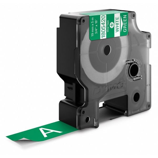 Rhinoâ¢ Label Cartridge, White/Green, 18 ft. L
