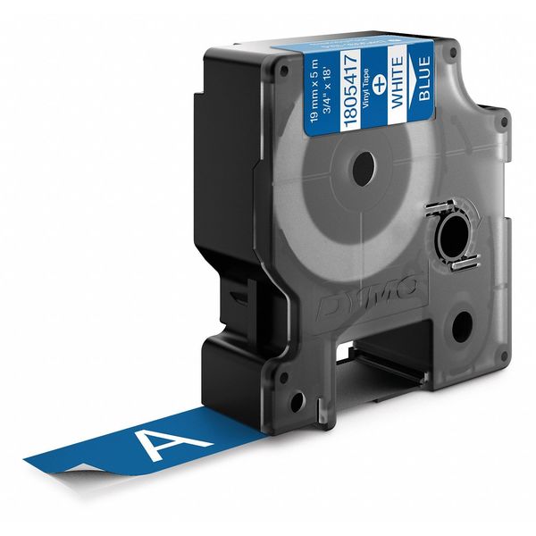 Rhinoâ¢ Label Cartridge, White/Blue, 18 ft. L