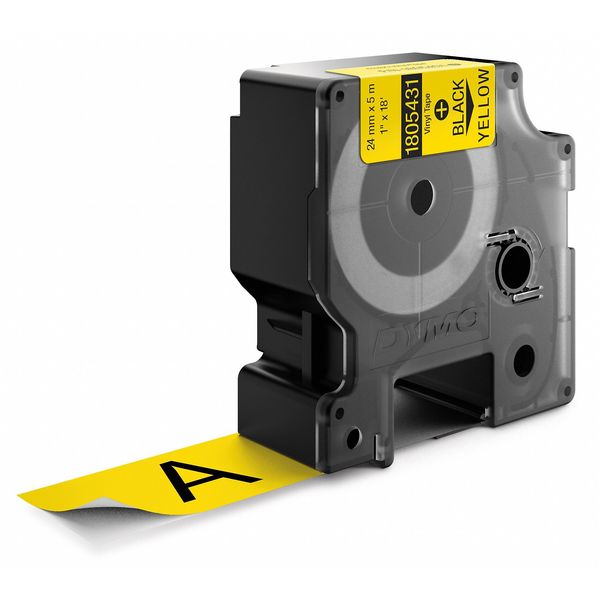 Rhinoâ¢ Label Cartridge, Black/Yellow, 18 ft. L