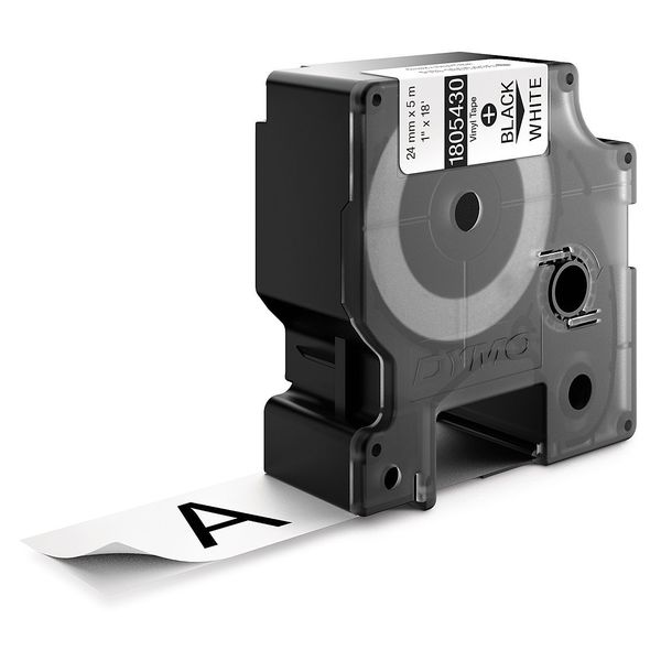 Rhinoâ¢ Label Cartridge, Black/White, 18 ft. L