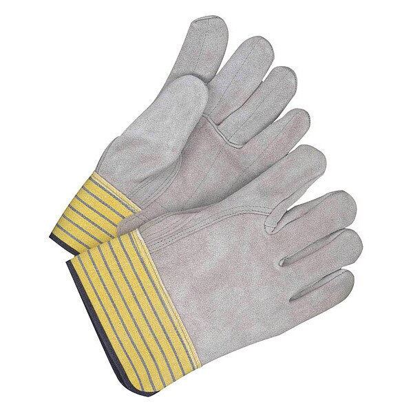 Fitter Glove Split Cowhide Double PalmFingers, Shrink Wrapped, Size XL