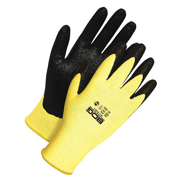 Seamless Knit Kevlar Cut Resistant Black Foam Nitrile Palm, Shrink Wrapped, Size S (7)