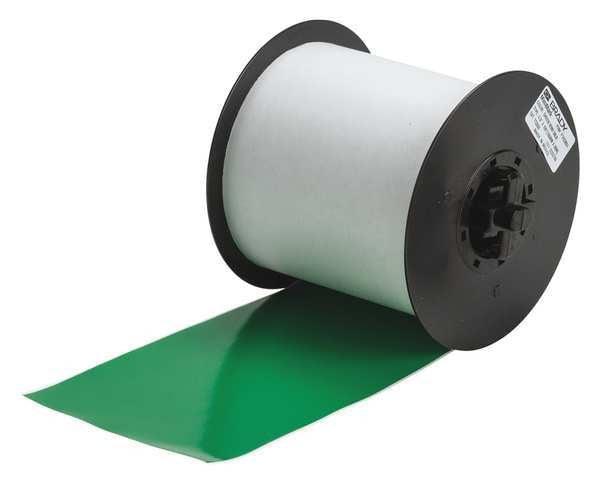 Label Tape Cartridge, Green, 4 In. W