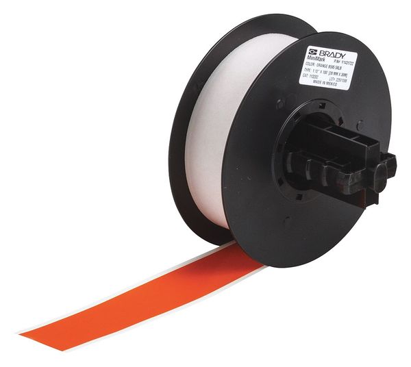 Label Tape Cartridge, Orange, 1.125 In. W