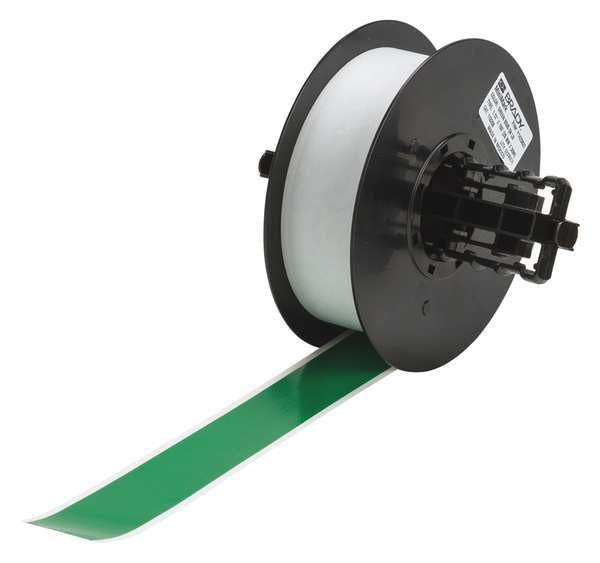 Label Tape Cartridge, Green, 1.125 In. W