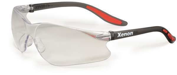Safety Glasses, Wraparound Clear Polycarbonate Lens, Uncoated