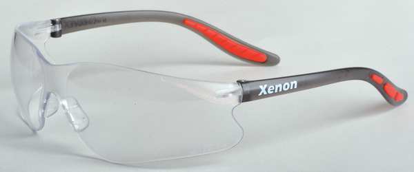 Safety Glasses, Wraparound Clear Polycarbonate Lens, Uncoated