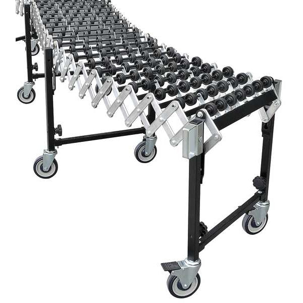 Skate Wheel Conveyor, 12 ft L, 26 3/4 in W, 200 lb/ft Max Load Capacity