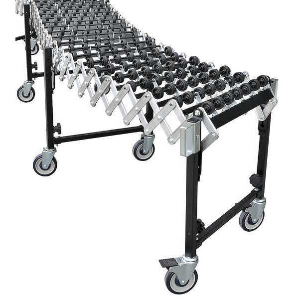 Skate Wheel Conveyor, 8 ft L, 26 3/4 in W, 200 lb/ft Max Load Capacity