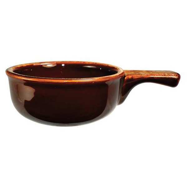 Soup Crock, 12 Oz., White/Caramel, PK24