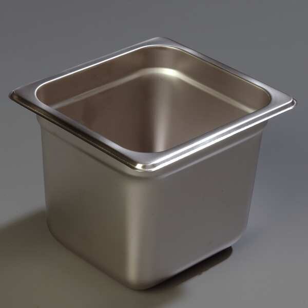 DuraPan Food Pan, Sixth-Size, SS, PK6