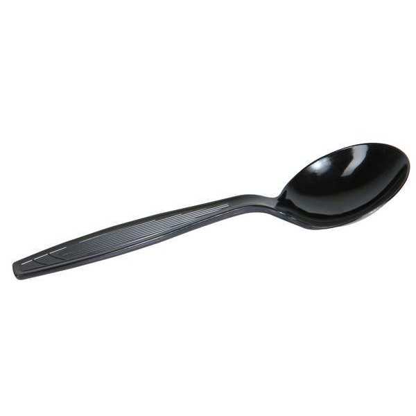 Disposable Spoon, Black, Medium Weight, PK1000