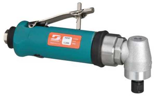Right Angle Die Grinder, 3/8 in NPT Female Air Inlet, 1/4 in Collet, Heavy Duty, 12,000 RPM, 0.7 hp