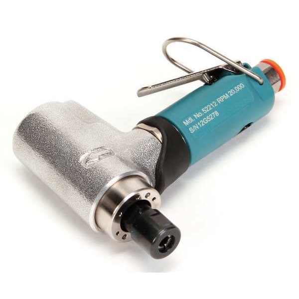 7 Degree Offset Die Grinder, 1/4 in NPT Female Air Inlet, 1/4 in Collet, Heavy Duty, 20,000 RPM