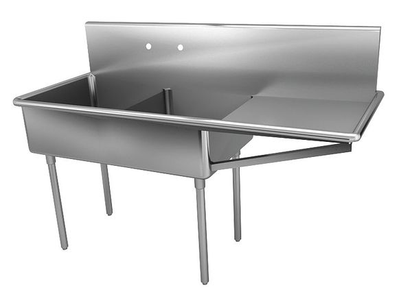 27 1/2 in W x 75 in L x 48 in H, Floor Mount, 304 Stainless steel