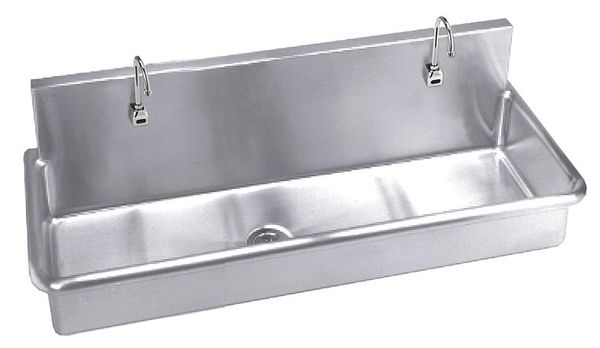 Scrub Sink, With Faucet, 48 In. L, 20 In. W