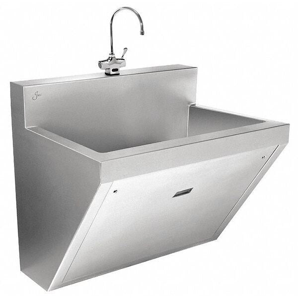 24 1/2 in W x 34 in L x 28 in H, Wall, 16 ga. 304 Stainless Steel