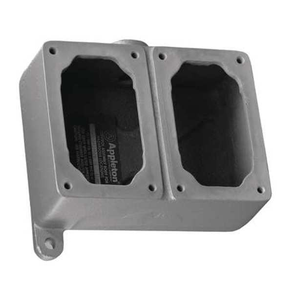 Mounting Body, 2Gang, 3/4In, Dead-End, Alum