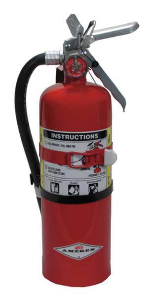 Fire Extinguisher, 3A:40B:C, Dry Chemical, 5 lb