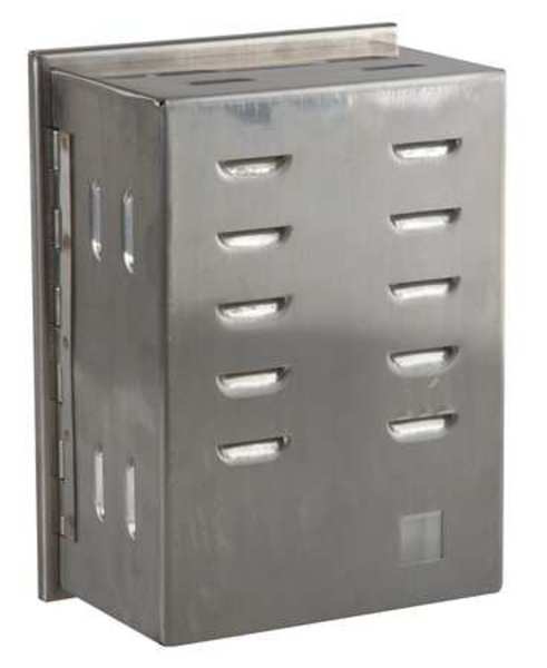 Universal Thermostat Guard, Stainless Steel, Outside Width: 6 1/4 in